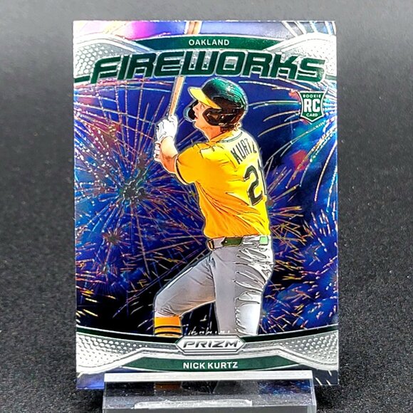 Three 2025 Nick Kurtz RC Fireworks, Stars of MLB, Donruss Rated Rookie Athletics - Picture 4 of 7